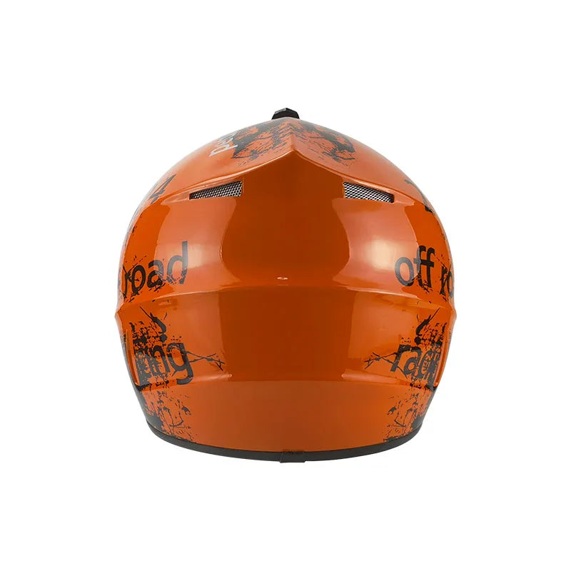 Orange Off-Road Safety Helmet