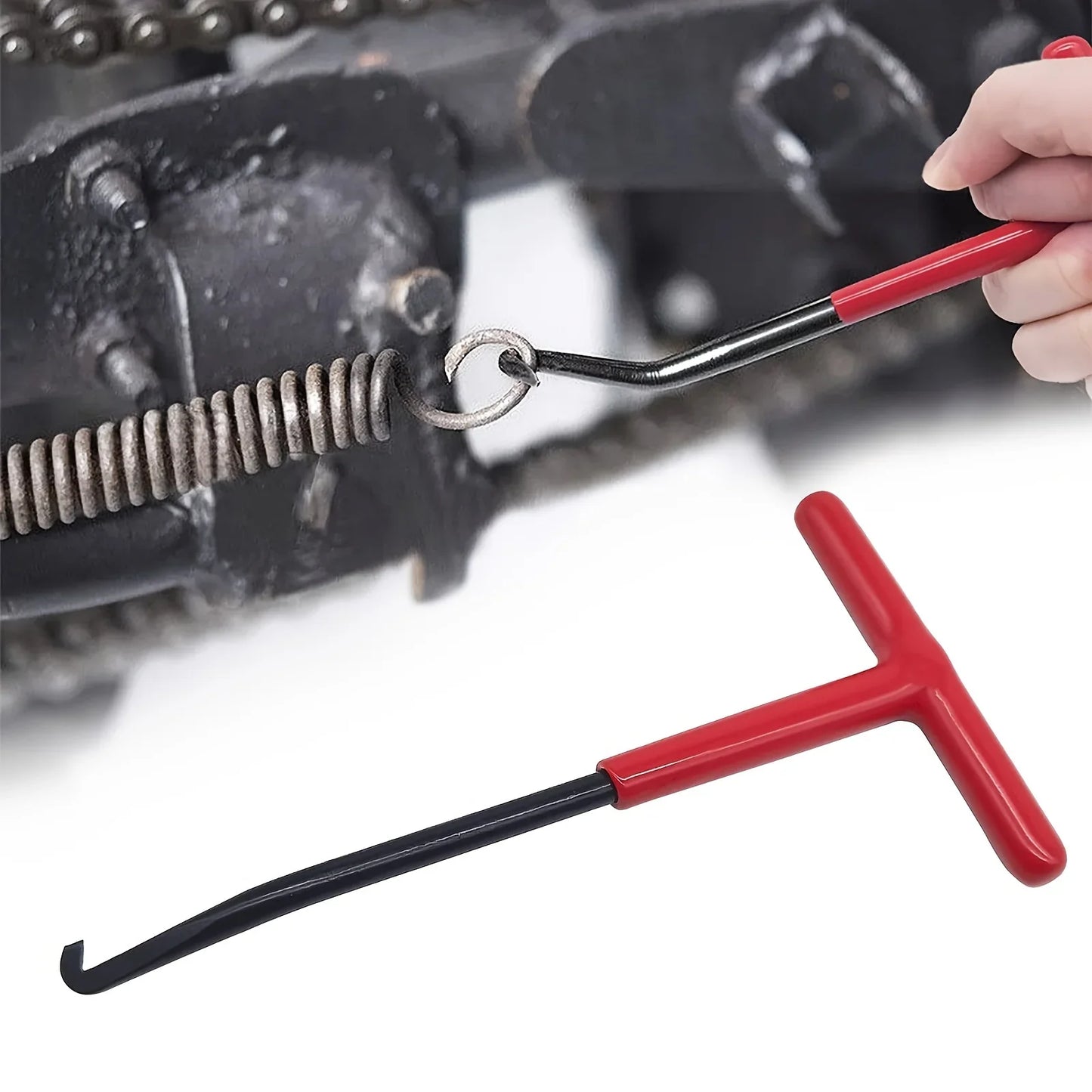 CAER Motorcycle Exhaust Spring Hook T Shaped Handle Exhaust Pipe Spring Puller Installer Hooks Repair Tool for Springs Removal