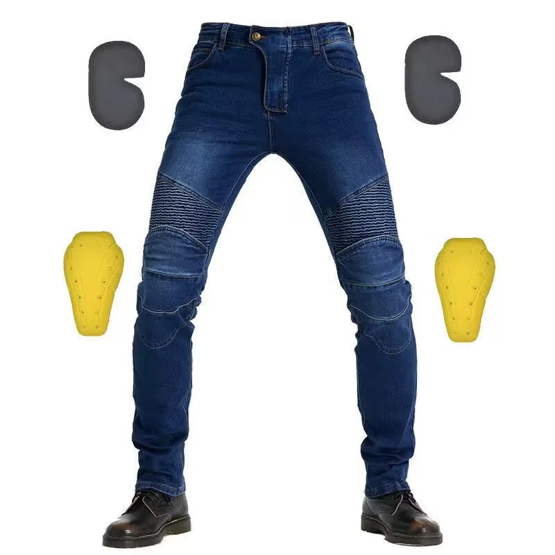 Rider Embroidered Protective Jeans
