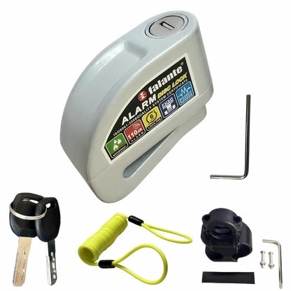 Falante Motorcycle Scooter Disc Brake Lock Bicycle Anti-theft Wheel Disc Brake Lock waterproof Security Alarm Protection 6 Color