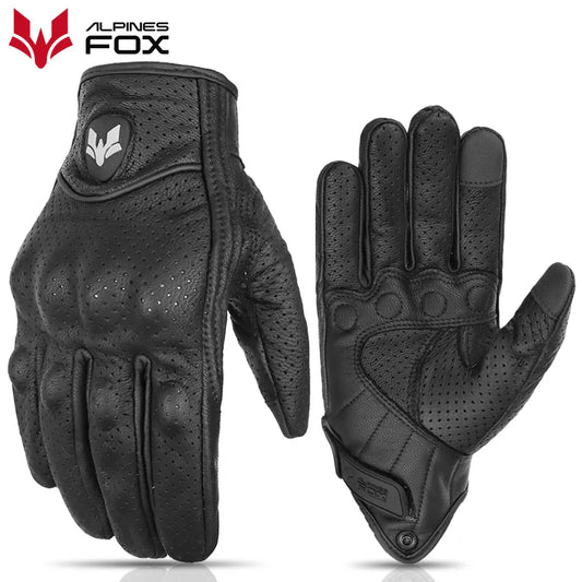 Vintage Leather Motorcycle Gloves