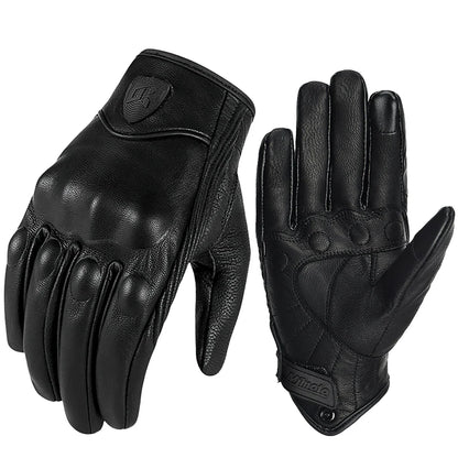 Vintage Leather Motorcycle Gloves