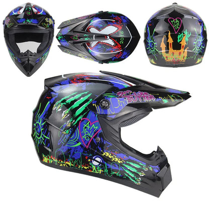 Orange Off-Road Safety Helmet