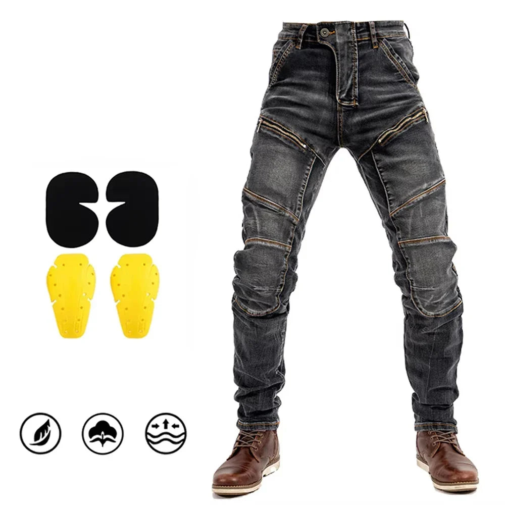 Motorcycle Jeans Pants Motorbike Touring Trousers Stretch Motocross Pants for Riding Safety CE Certified Protective Gear