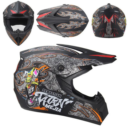 Orange Off-Road Safety Helmet