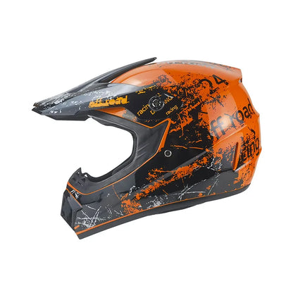 Orange Off-Road Safety Helmet