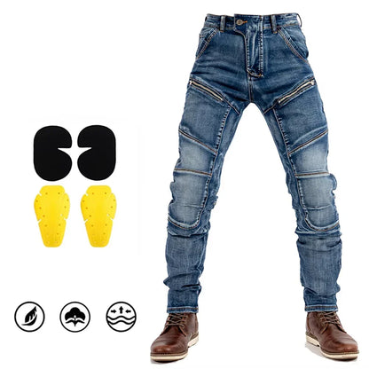 Motorcycle Jeans Pants Motorbike Touring Trousers Stretch Motocross Pants for Riding Safety CE Certified Protective Gear