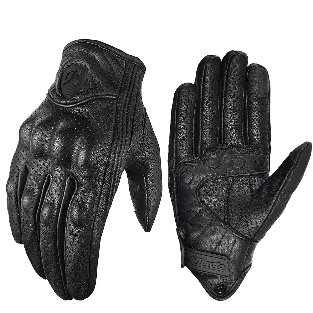 Vintage Leather Motorcycle Gloves