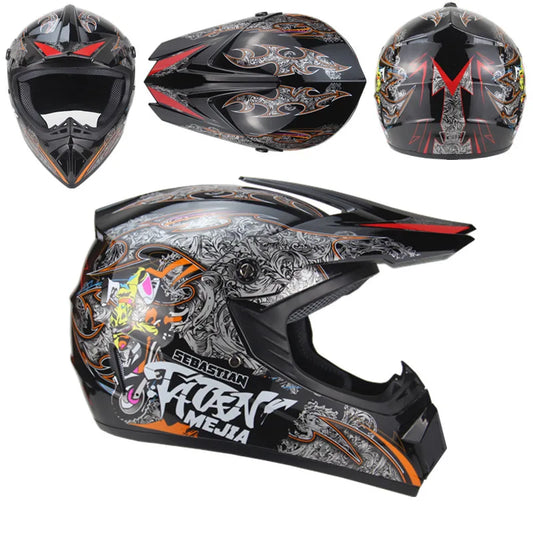 Orange Off-Road Safety Helmet