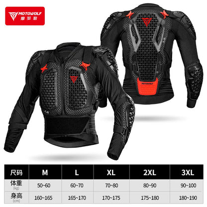 Motowolf Motorcycle Jacket Men Moto Body Armor MX Armor Motocross Racing Jacket CE Approval Motorbike Moto Protection Gears