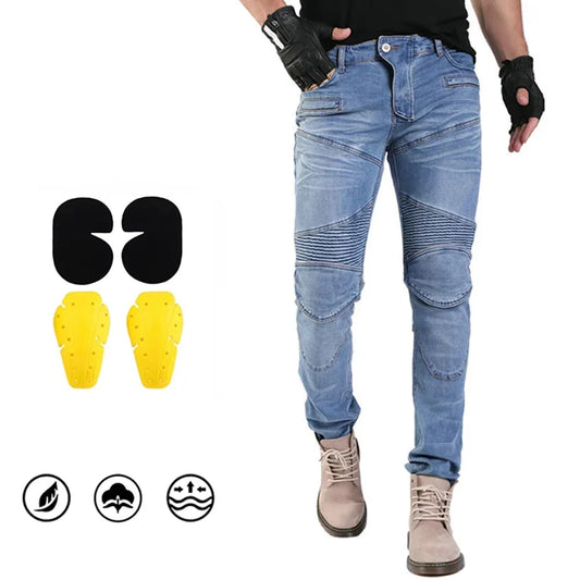 Motorcycle Jeans Pants Motorbike Touring Trousers Stretch Motocross Pants for Riding Safety CE Certified Protective Gear