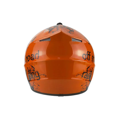Orange Off-Road Safety Helmet