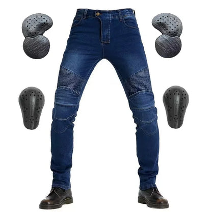 Rider Embroidered Protective Jeans