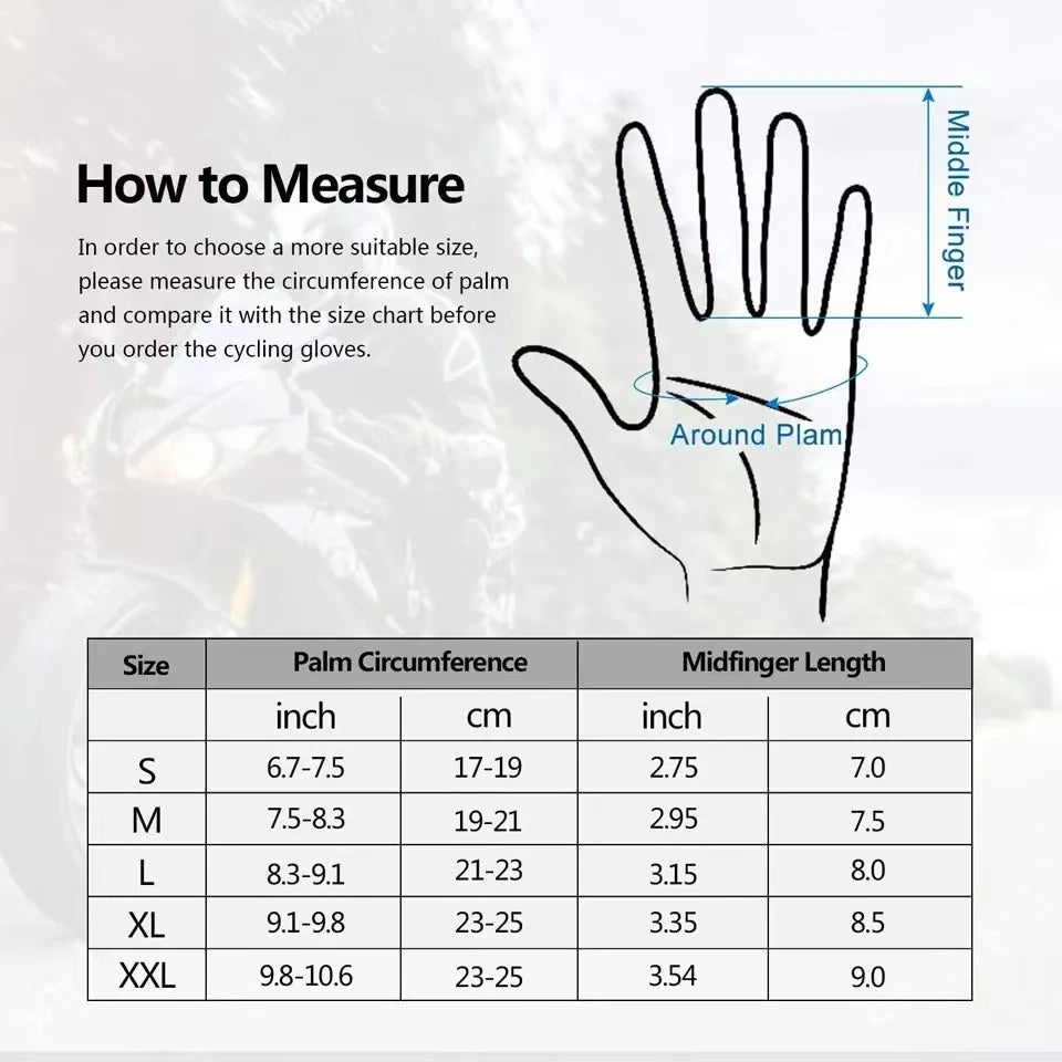 Breathable Full Finger Motorcycle Gloves
