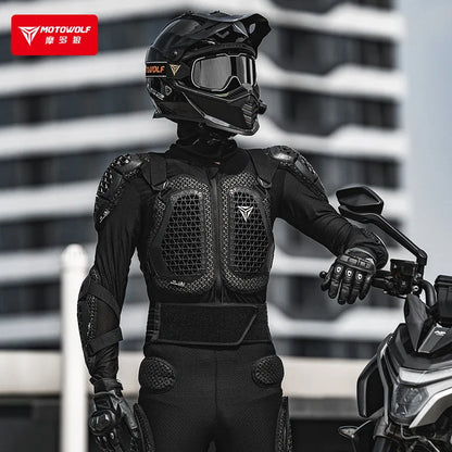 Motowolf Motorcycle Jacket Men Moto Body Armor MX Armor Motocross Racing Jacket CE Approval Motorbike Moto Protection Gears