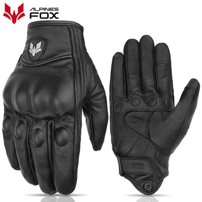 Vintage Leather Motorcycle Gloves