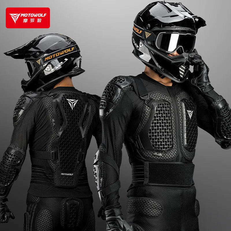Motowolf Motorcycle Jacket Men Moto Body Armor MX Armor Motocross Racing Jacket CE Approval Motorbike Moto Protection Gears