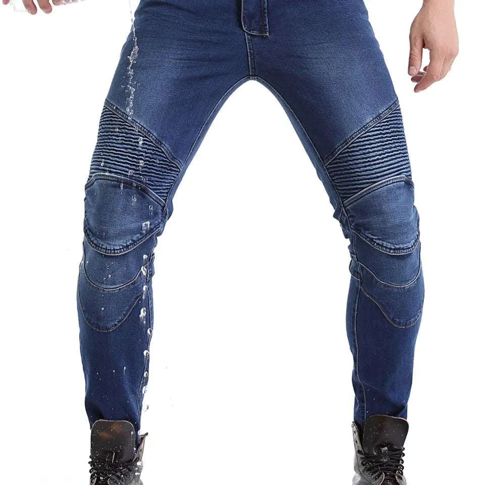 Rider Embroidered Protective Jeans
