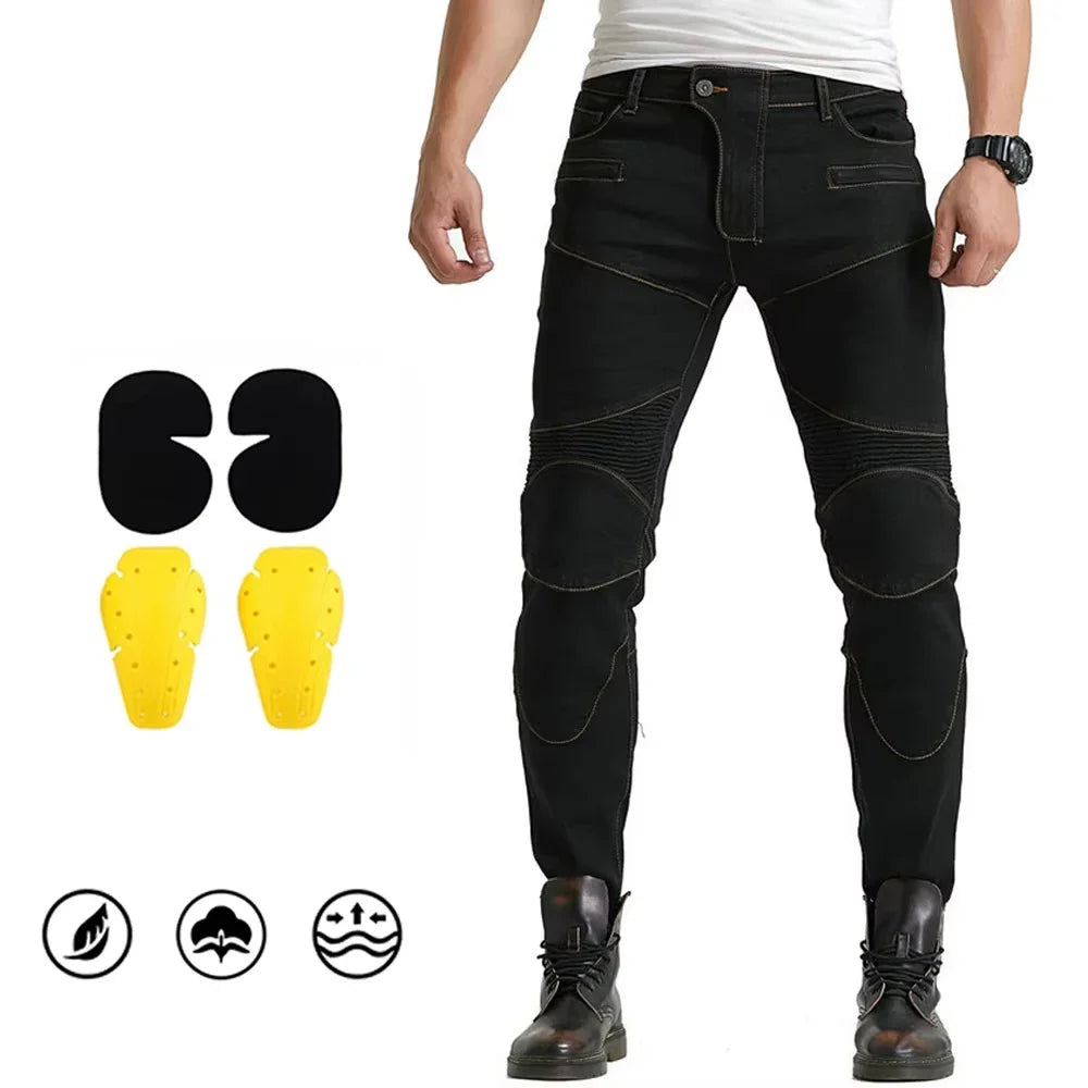 Motorcycle Jeans Pants Motorbike Touring Trousers Stretch Motocross Pants for Riding Safety CE Certified Protective Gear