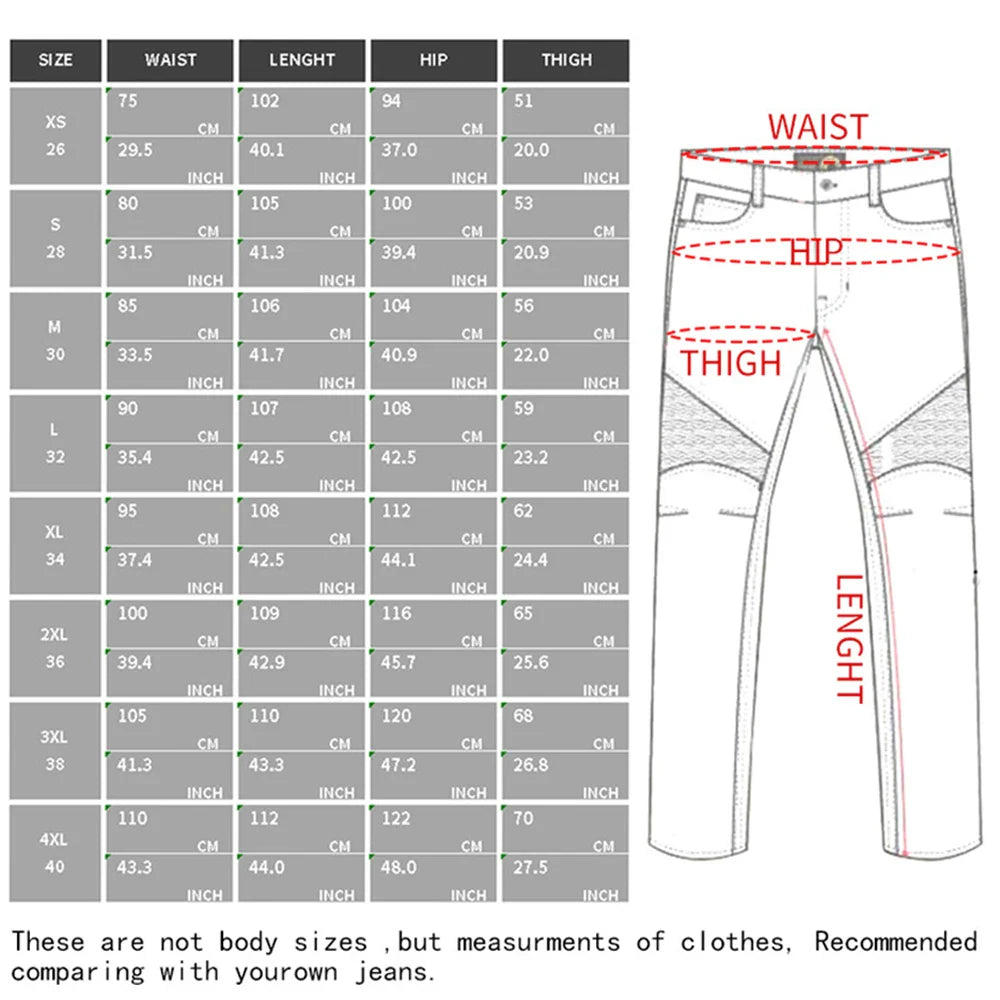 Motorcycle Jeans Pants Motorbike Touring Trousers Stretch Motocross Pants for Riding Safety CE Certified Protective Gear