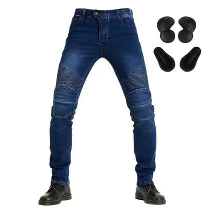 Rider Embroidered Protective Jeans