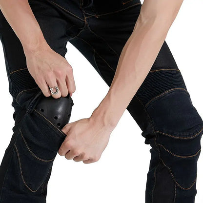 Rider Embroidered Protective Jeans