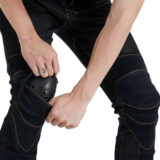 Rider Embroidered Protective Jeans