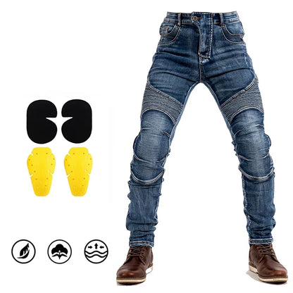 Motorcycle Jeans Pants Motorbike Touring Trousers Stretch Motocross Pants for Riding Safety CE Certified Protective Gear