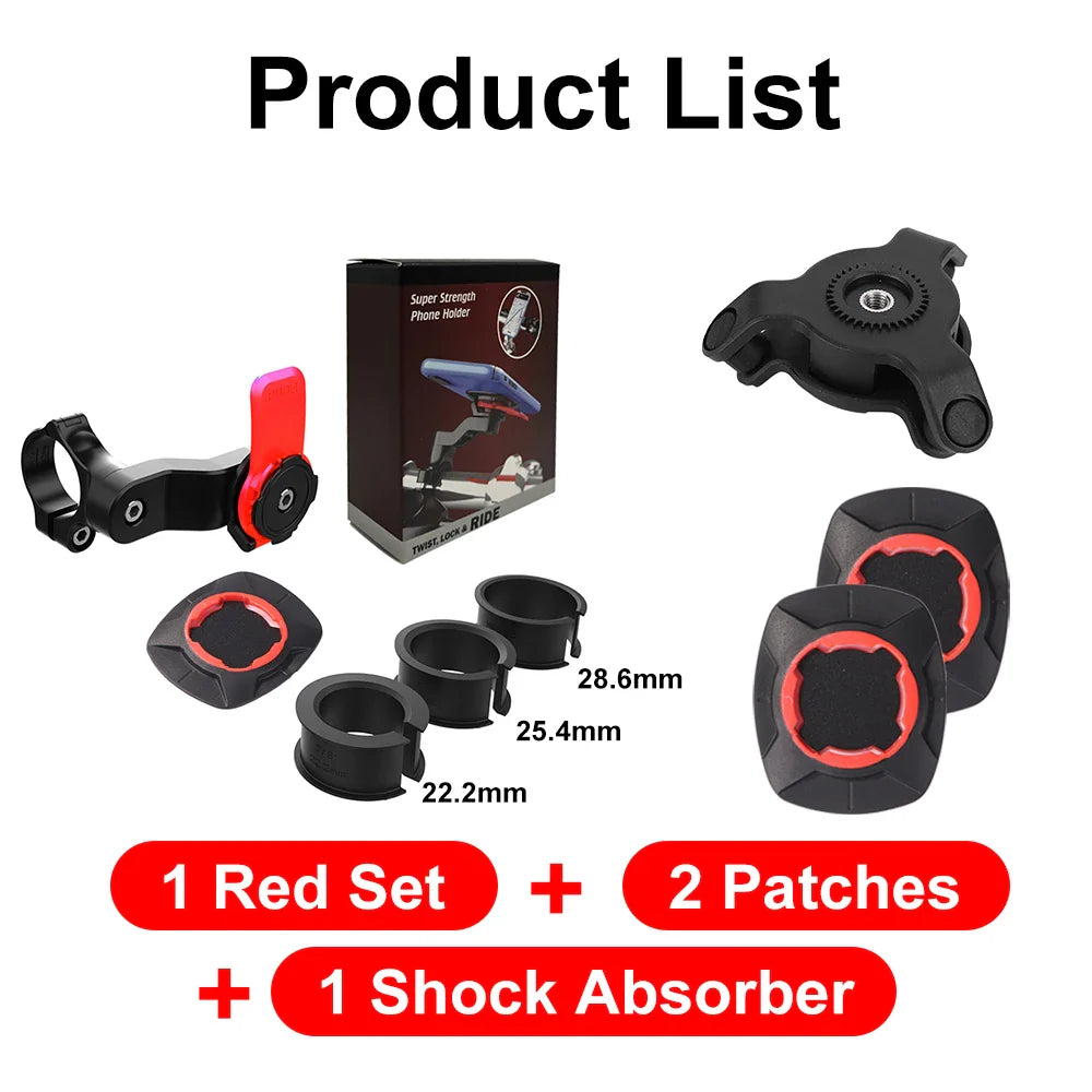 Shock-absorbing Motorcycle Phone Mount