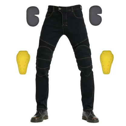 Rider Embroidered Protective Jeans
