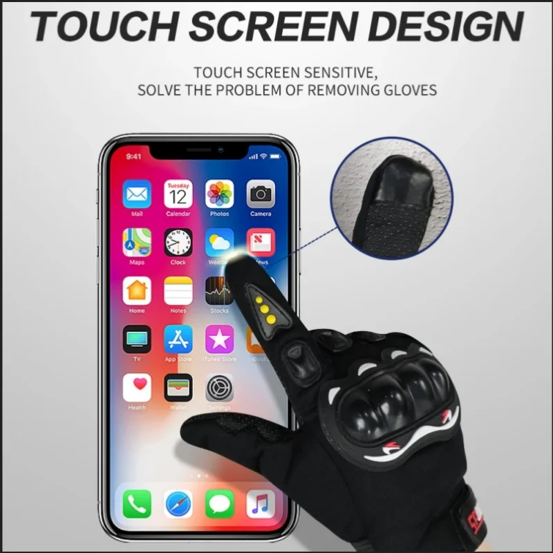 Knight Racing Full Finger Gloves