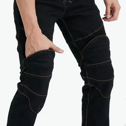 Rider Embroidered Protective Jeans