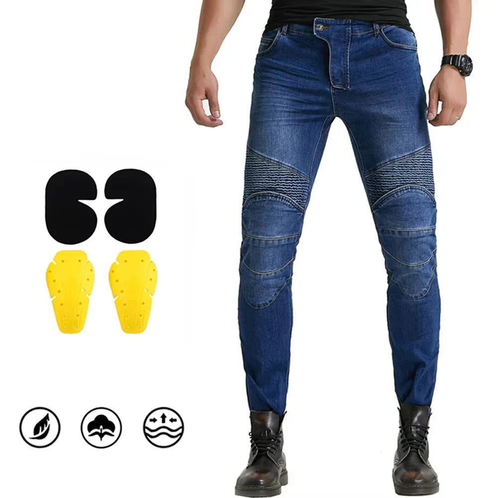 Motorcycle Jeans Pants Motorbike Touring Trousers Stretch Motocross Pants for Riding Safety CE Certified Protective Gear