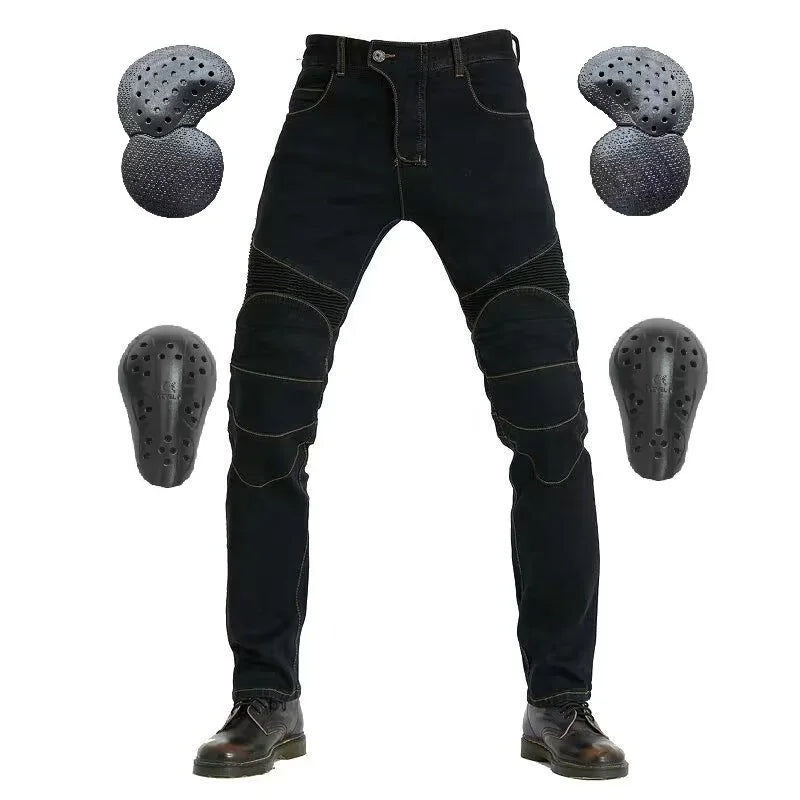 Rider Embroidered Protective Jeans