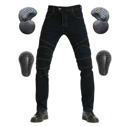 Rider Embroidered Protective Jeans