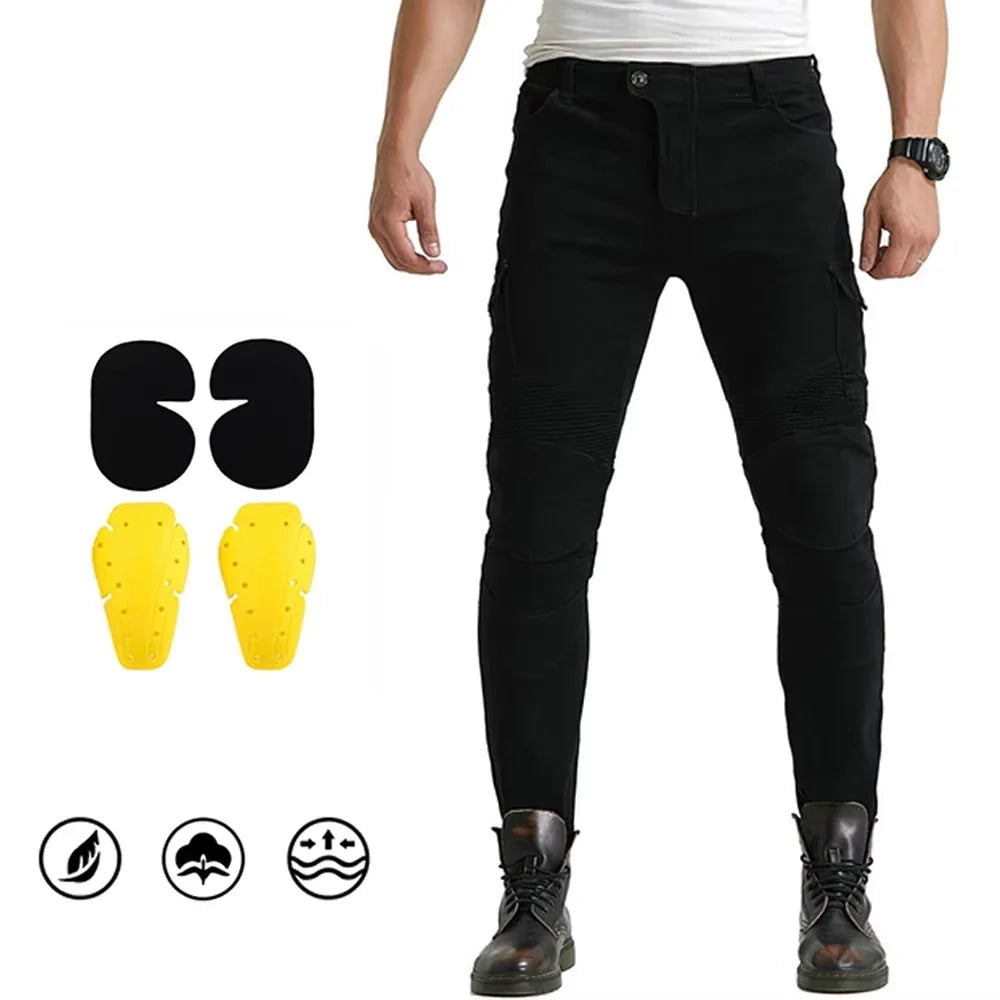 Motorcycle Jeans Pants Motorbike Touring Trousers Stretch Motocross Pants for Riding Safety CE Certified Protective Gear