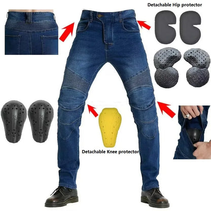 Rider Embroidered Protective Jeans