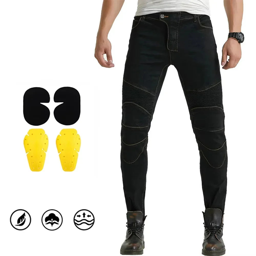 Motorcycle Jeans Pants Motorbike Touring Trousers Stretch Motocross Pants for Riding Safety CE Certified Protective Gear